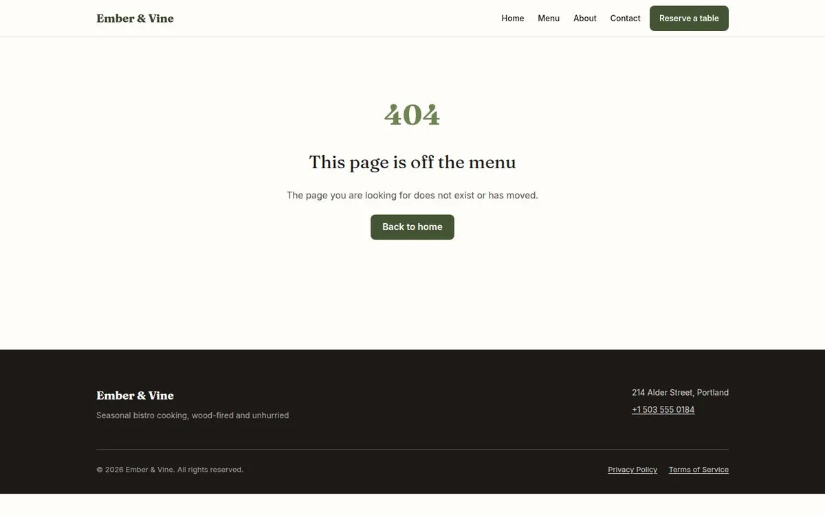 Restoran-01 — 404 page, full-page screenshot