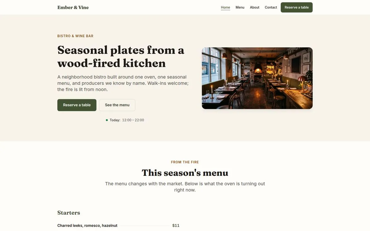 Restoran-01 — homepage preview